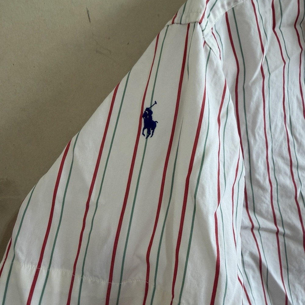 VTG 90s Ralph Lauren Blue Label Striped Shirt Womens 4 Sleeve Pony Preppy - Picture 2 of 8